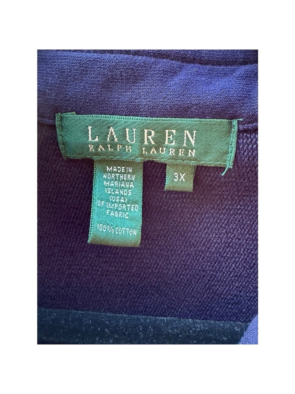Lauren Ralph Lauren Navy Zip-Up Casual Jacket w/ Gold-Tone Accents Sz. 3X (EUC) - Picture 9 of 9